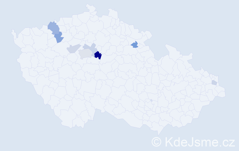 Příjmení: 'Emrlová', počet výskytů 14 v celé ČR