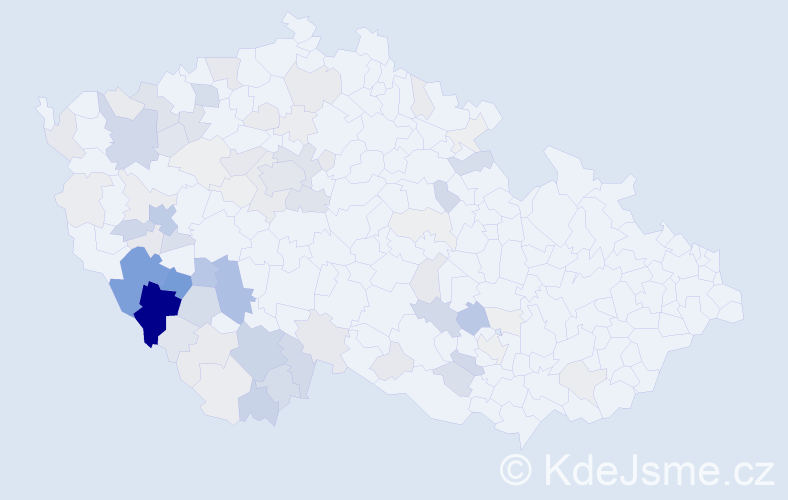 Příjmení: 'Hosnedlová', počet výskytů 281 v celé ČR