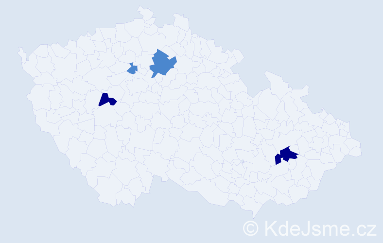 Příjmení: 'Redr', počet výskytů 8 v celé ČR