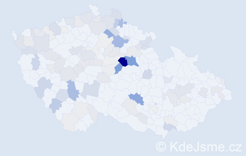 Příjmení: 'Kožený', počet výskytů 333 v celé ČR