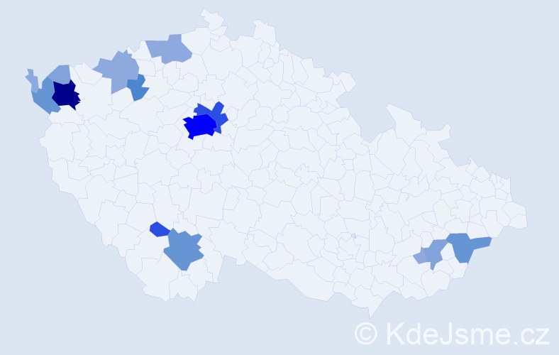 Příjmení: 'Hüttl', počet výskytů 47 v celé ČR