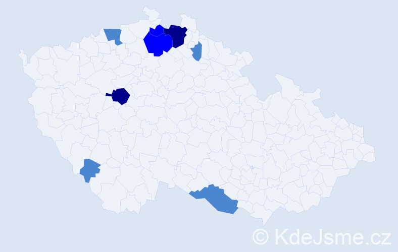Příjmení: 'Pötschová', počet výskytů 14 v celé ČR