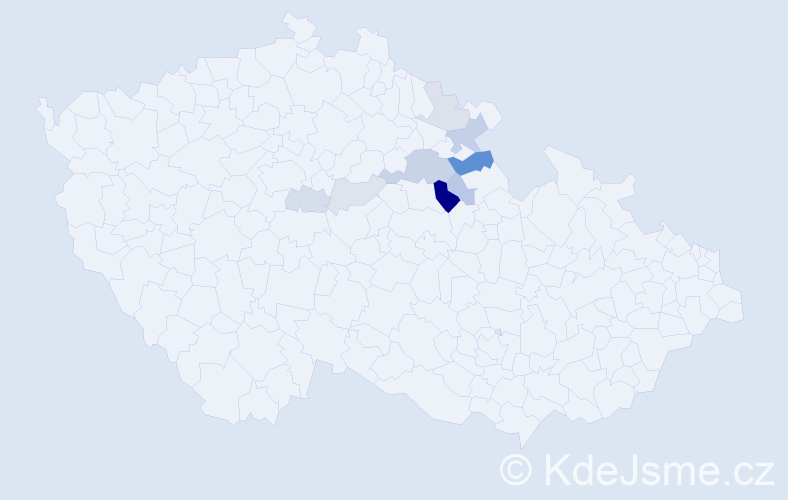 Příjmení: 'Rufrová', počet výskytů 18 v celé ČR