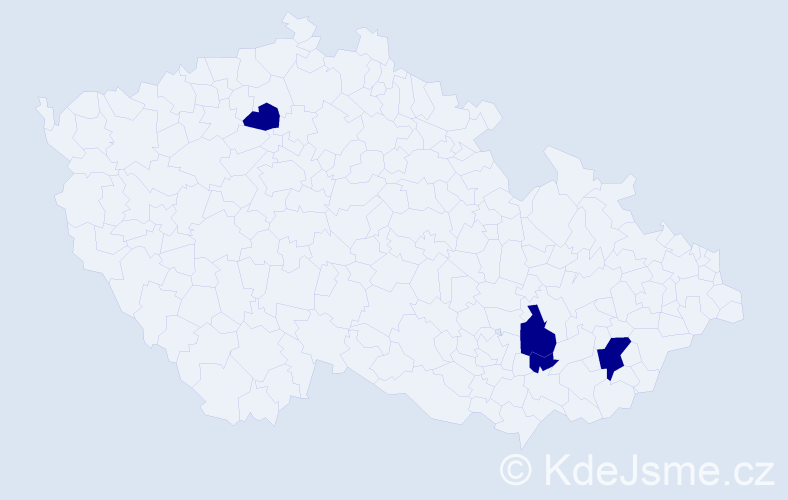 Příjmení: 'Kotolán', počet výskytů 4 v celé ČR