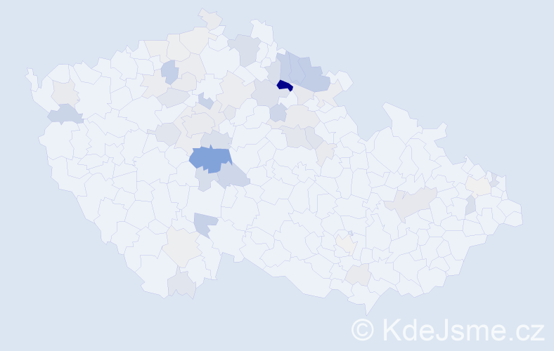 Příjmení: 'Barková', počet výskytů 164 v celé ČR