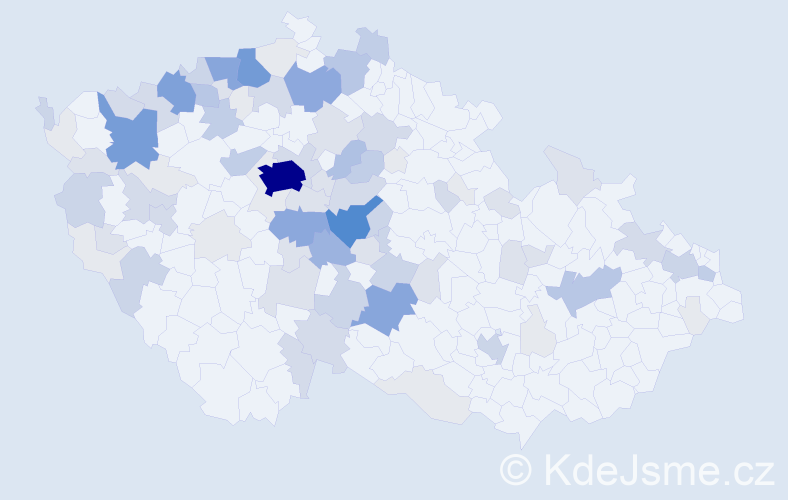 Příjmení: 'Přenosil', počet výskytů 341 v celé ČR