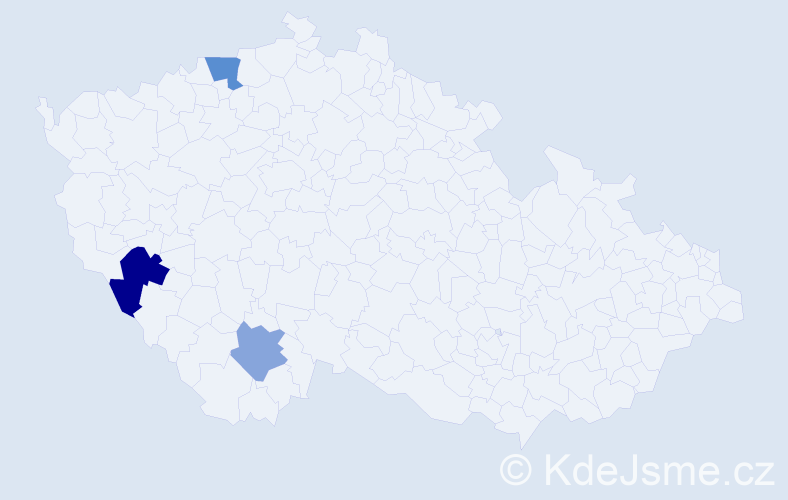 Příjmení: 'Kiesenbauerová', počet výskytů 9 v celé ČR