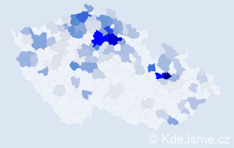 Příjmení: 'Klabanová', počet výskytů 363 v celé ČR