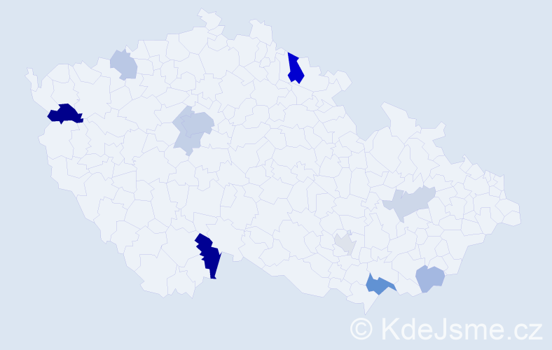 Příjmení: 'Ellis', počet výskytů 25 v celé ČR