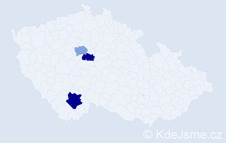 Příjmení: 'Tatomyr', počet výskytů 6 v celé ČR