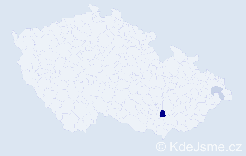 Příjmení: 'Bazsik', počet výskytů 4 v celé ČR