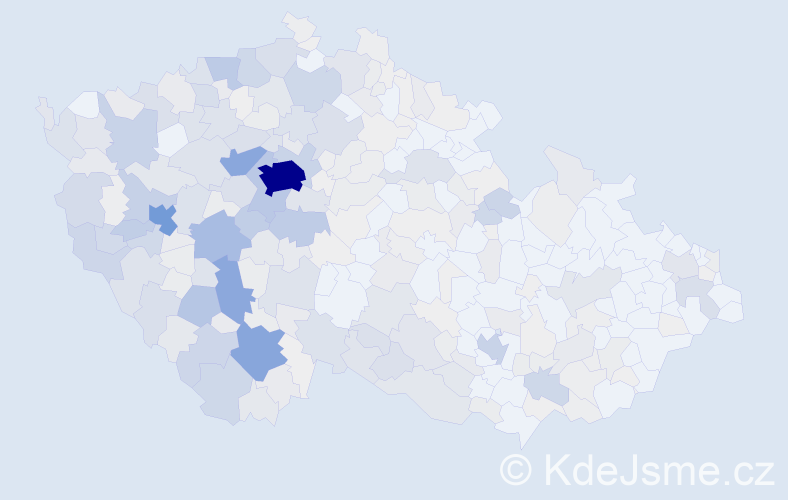 Příjmení: 'Mařík', počet výskytů 1627 v celé ČR