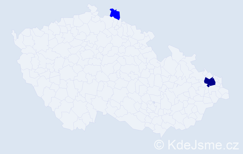 Příjmení: 'Kosjuk', počet výskytů 3 v celé ČR