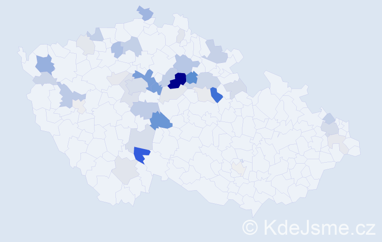 Příjmení: 'Lonská', počet výskytů 130 v celé ČR