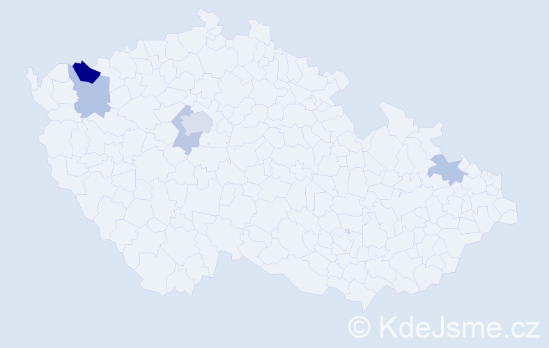 Příjmení: 'Halaburt', počet výskytů 9 v celé ČR