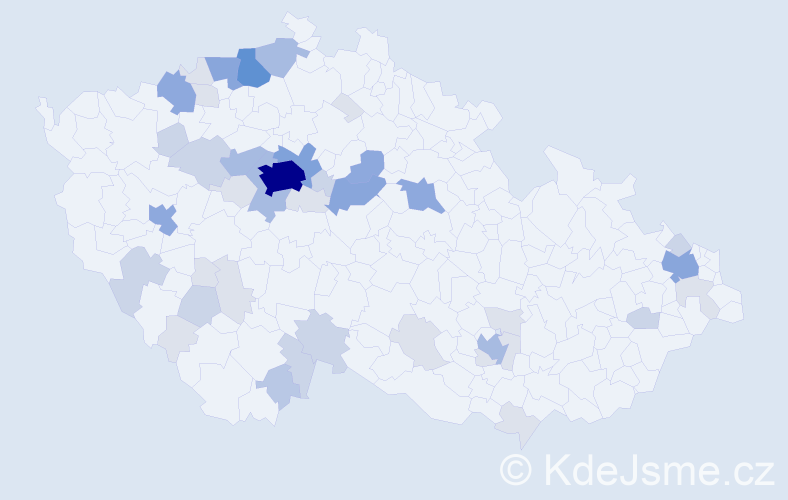 Příjmení: 'Vodvářková', počet výskytů 133 v celé ČR
