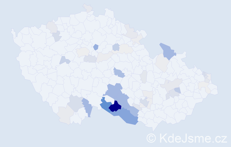 Příjmení: 'Mandátová', počet výskytů 188 v celé ČR