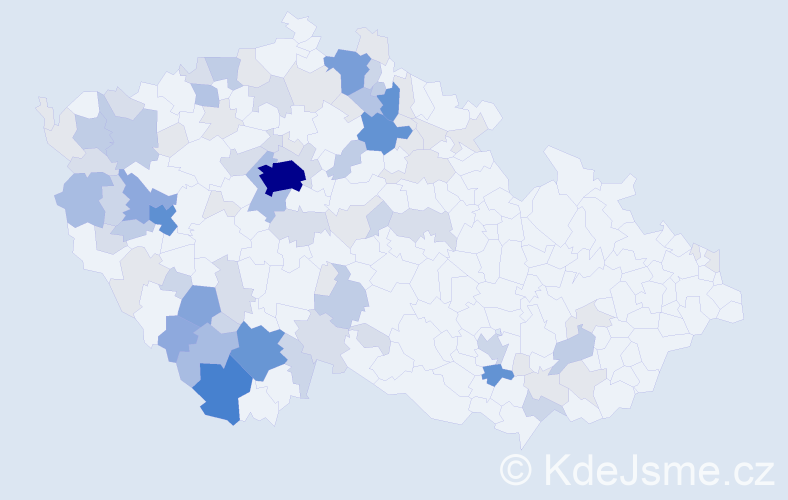 Příjmení: 'Kordíková', počet výskytů 315 v celé ČR