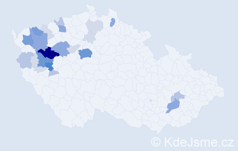 Příjmení: 'Plic', počet výskytů 76 v celé ČR