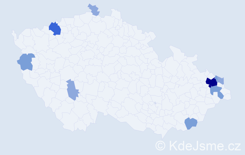 Příjmení: 'Marunič', počet výskytů 24 v celé ČR