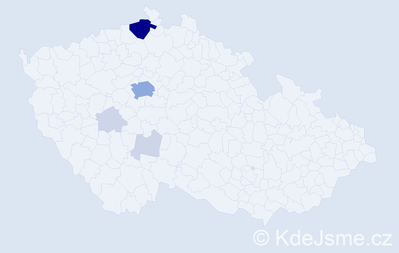 Příjmení: 'Tonder', počet výskytů 18 v celé ČR