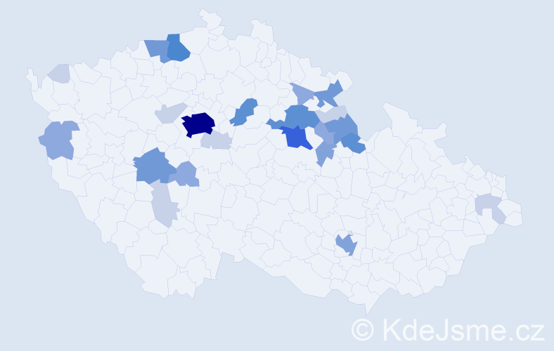 Příjmení: 'Makalouš', počet výskytů 76 v celé ČR