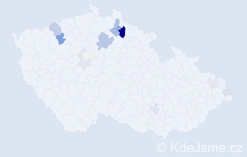 Příjmení: 'Kyloušková', počet výskytů 35 v celé ČR
