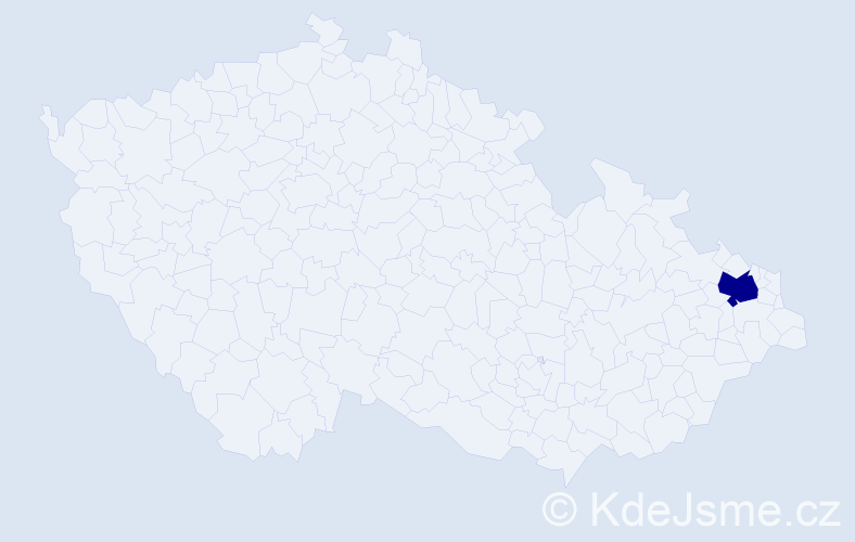 Příjmení: 'Lajdolf', počet výskytů 4 v celé ČR