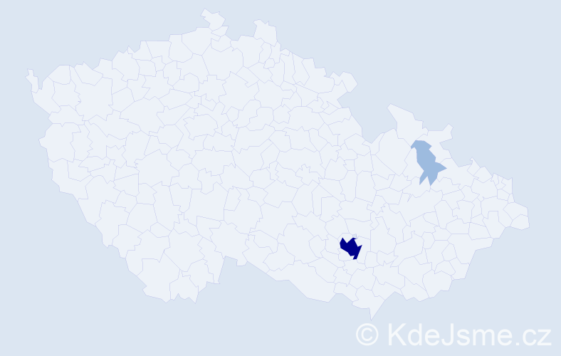 Příjmení: 'Kondys', počet výskytů 5 v celé ČR