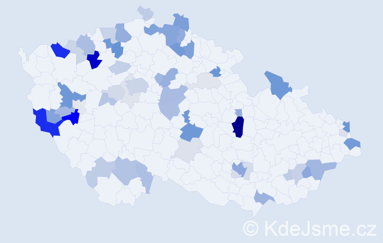 Příjmení: 'Veit', počet výskytů 164 v celé ČR