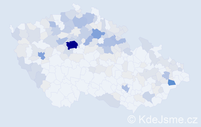Příjmení: 'Ulrychová', počet výskytů 585 v celé ČR