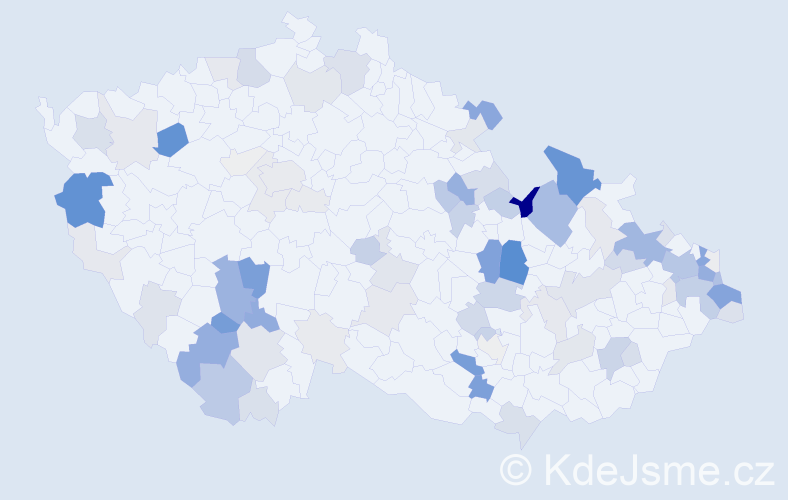 Příjmení: 'Hečko', počet výskytů 334 v celé ČR