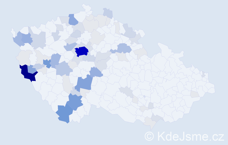 Příjmení: 'Mlezivová', počet výskytů 275 v celé ČR