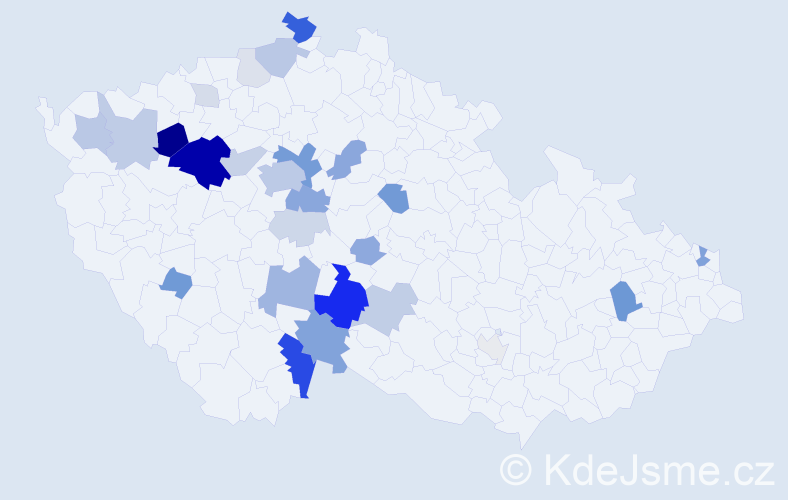 Příjmení: 'Vomastek', počet výskytů 93 v celé ČR