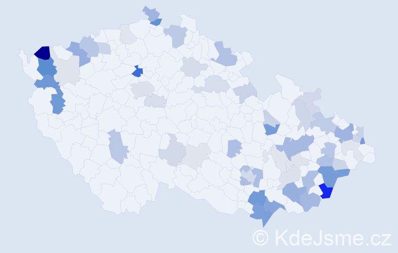 Příjmení: 'Hollá', počet výskytů 162 v celé ČR