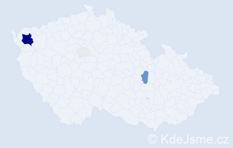 Příjmení: 'Incédy', počet výskytů 8 v celé ČR