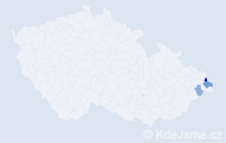 Příjmení: 'Kolberová', počet výskytů 11 v celé ČR