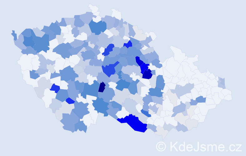 Příjmení: 'Truhlářová', počet výskytů 889 v celé ČR