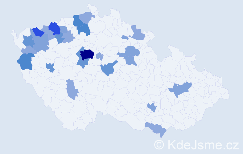 Příjmení: 'Korol', počet výskytů 68 v celé ČR