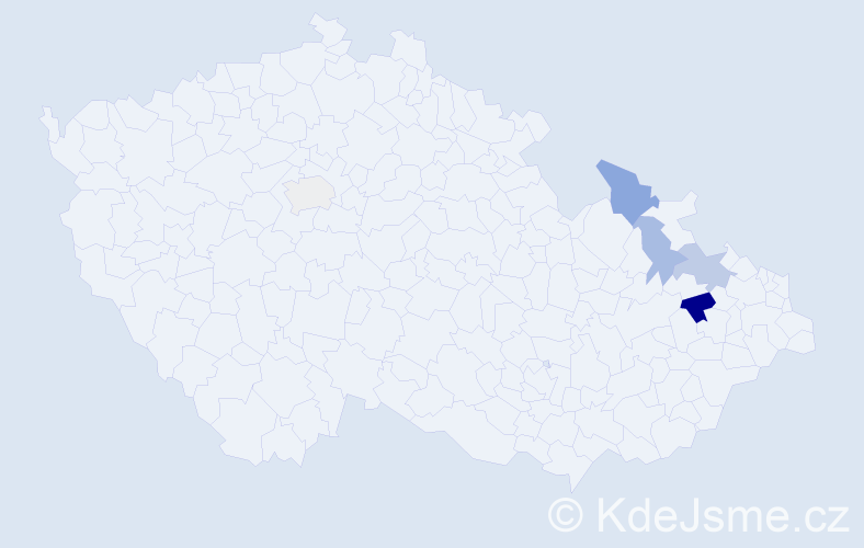 Příjmení: 'Balonek', počet výskytů 16 v celé ČR