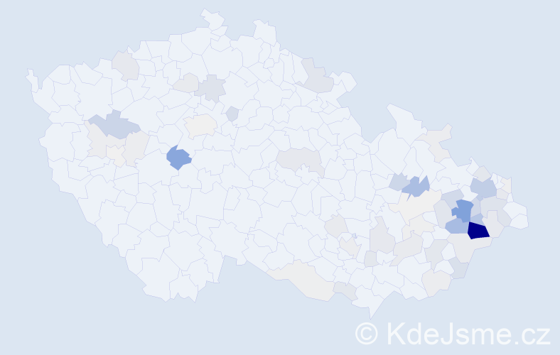 Příjmení: 'Pšenicová', počet výskytů 225 v celé ČR