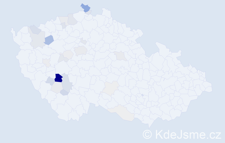 Příjmení: 'Vohryzková', počet výskytů 74 v celé ČR
