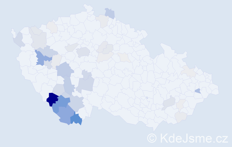 Příjmení: 'Caisová', počet výskytů 174 v celé ČR