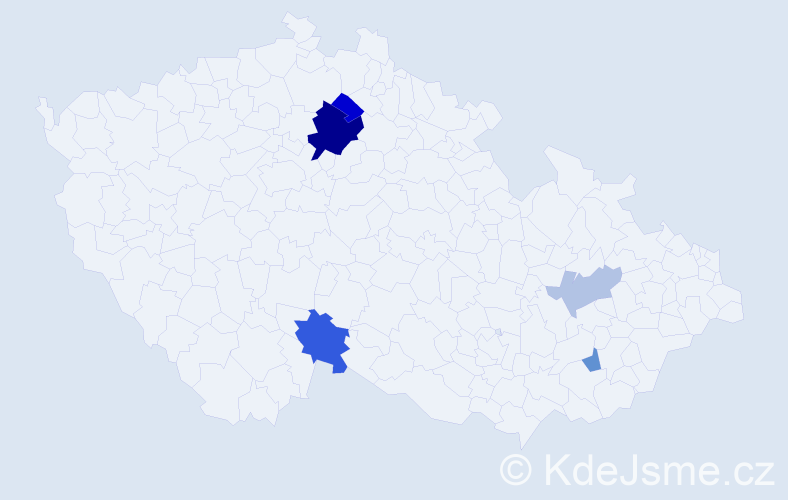 Příjmení: 'Hodúlová', počet výskytů 11 v celé ČR