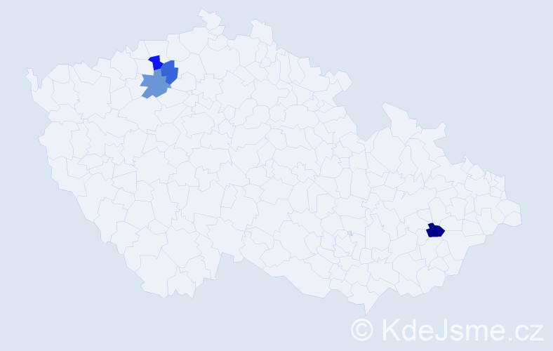 Příjmení: 'Růdlová', počet výskytů 8 v celé ČR