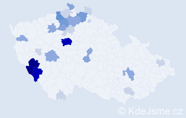 Příjmení: 'Patlejch', počet výskytů 80 v celé ČR