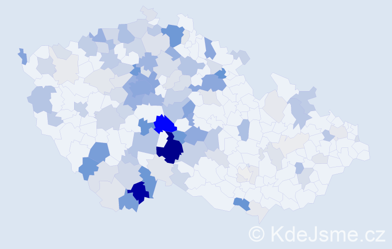 Příjmení: 'Kotrčová', počet výskytů 435 v celé ČR