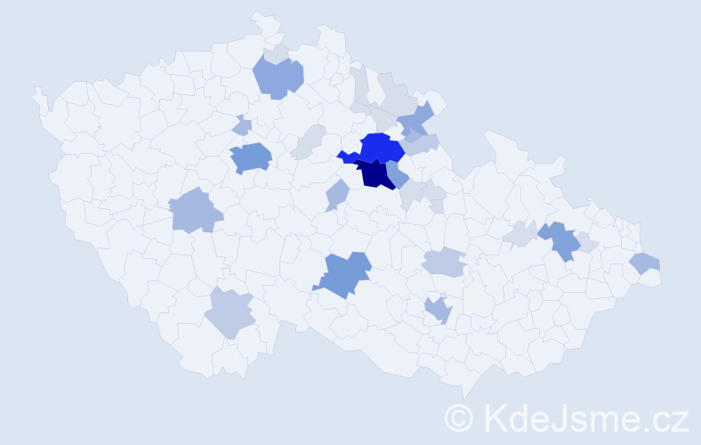 Příjmení: 'Řehounek', počet výskytů 104 v celé ČR