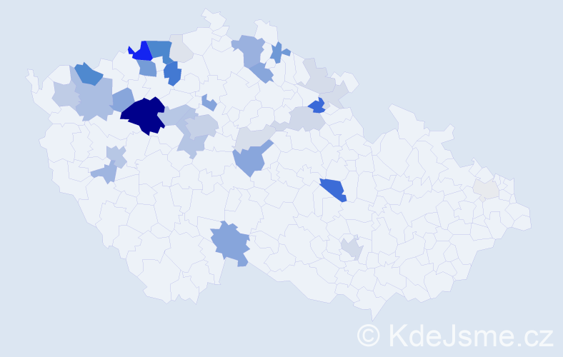 Příjmení: 'Eminger', počet výskytů 116 v celé ČR