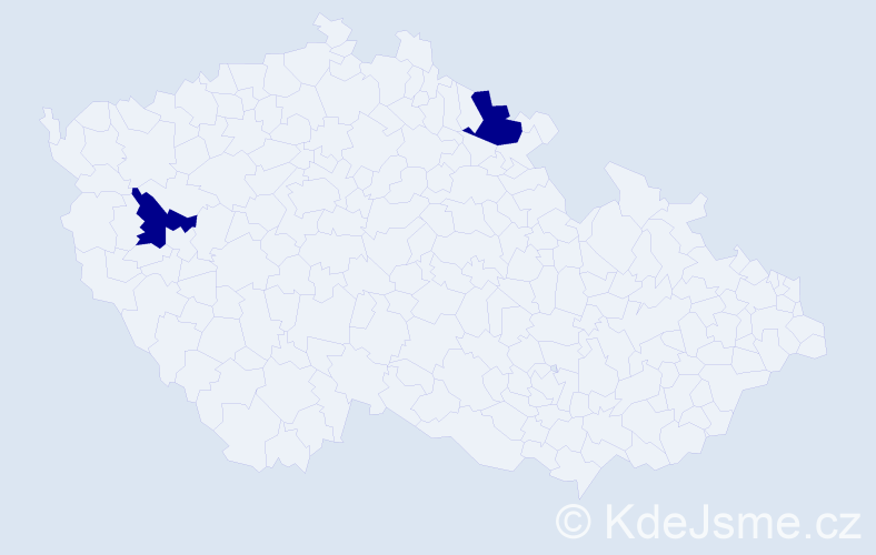 Příjmení: 'Lubbers', počet výskytů 2 v celé ČR